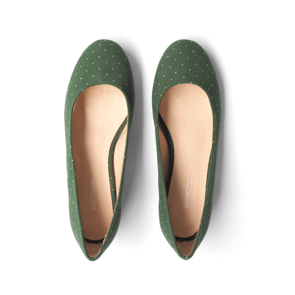 Klassische Ballerinas in grün von Bayerinas