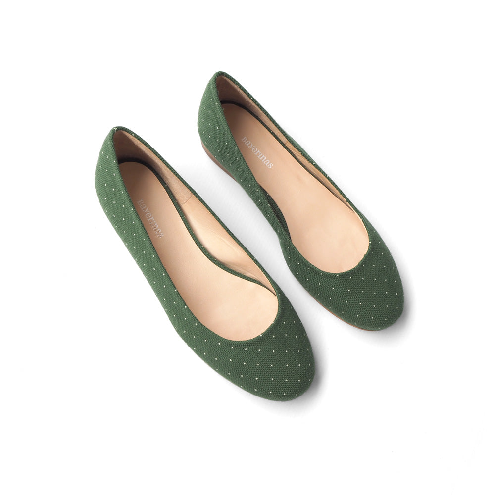 Klassische Ballerinas in grün von Bayerinas