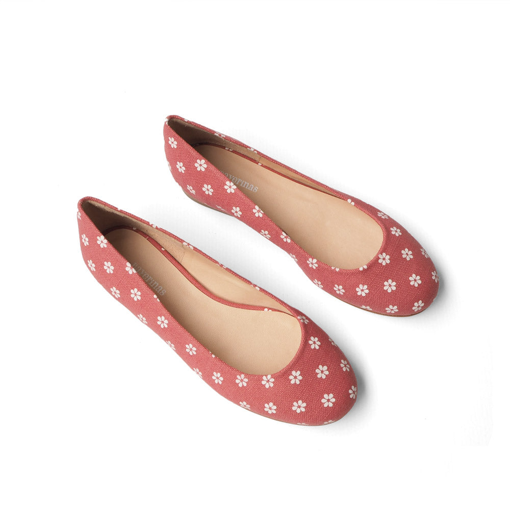 Klassische Ballerinas Schuhe von Bayerinas in rosa und mit Muster